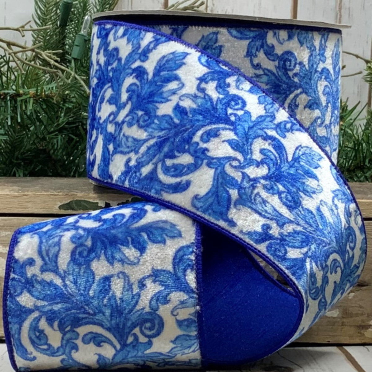 Velvet Acanthus Print Ribbon