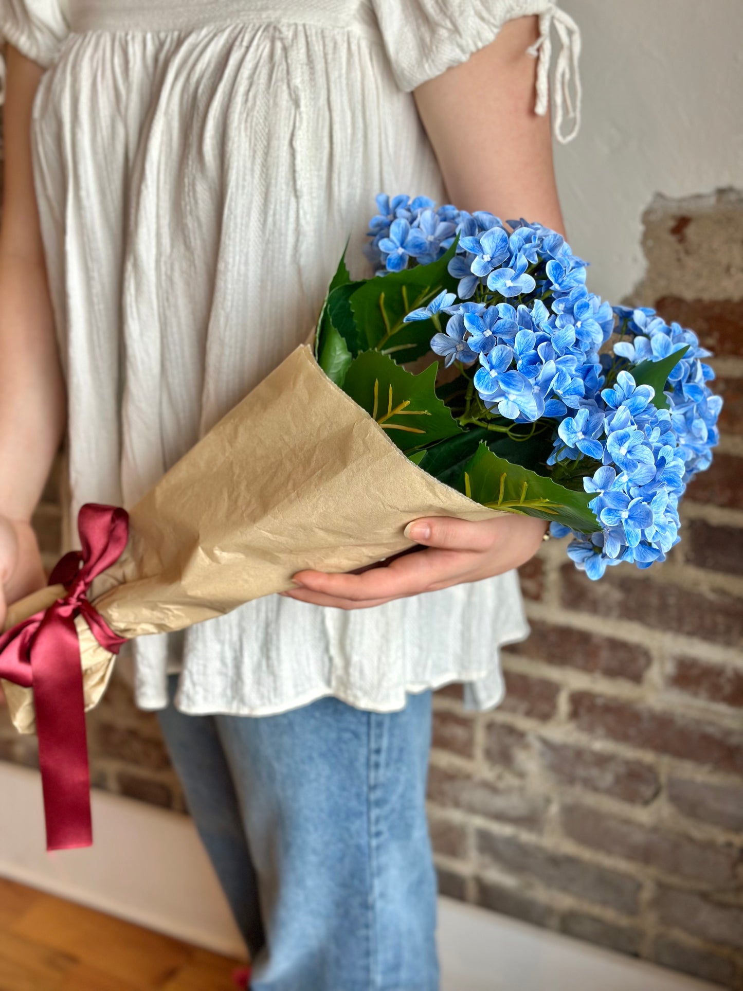 22" Natural Touch Garden Hydrangea Bush (MULTIPLE OPTIONS)