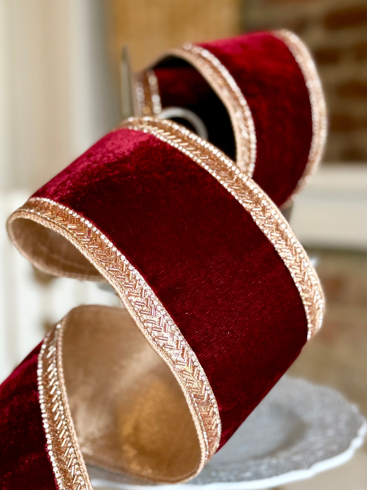 4” Baguettes, Burgundy, SOLD BY THE YARD