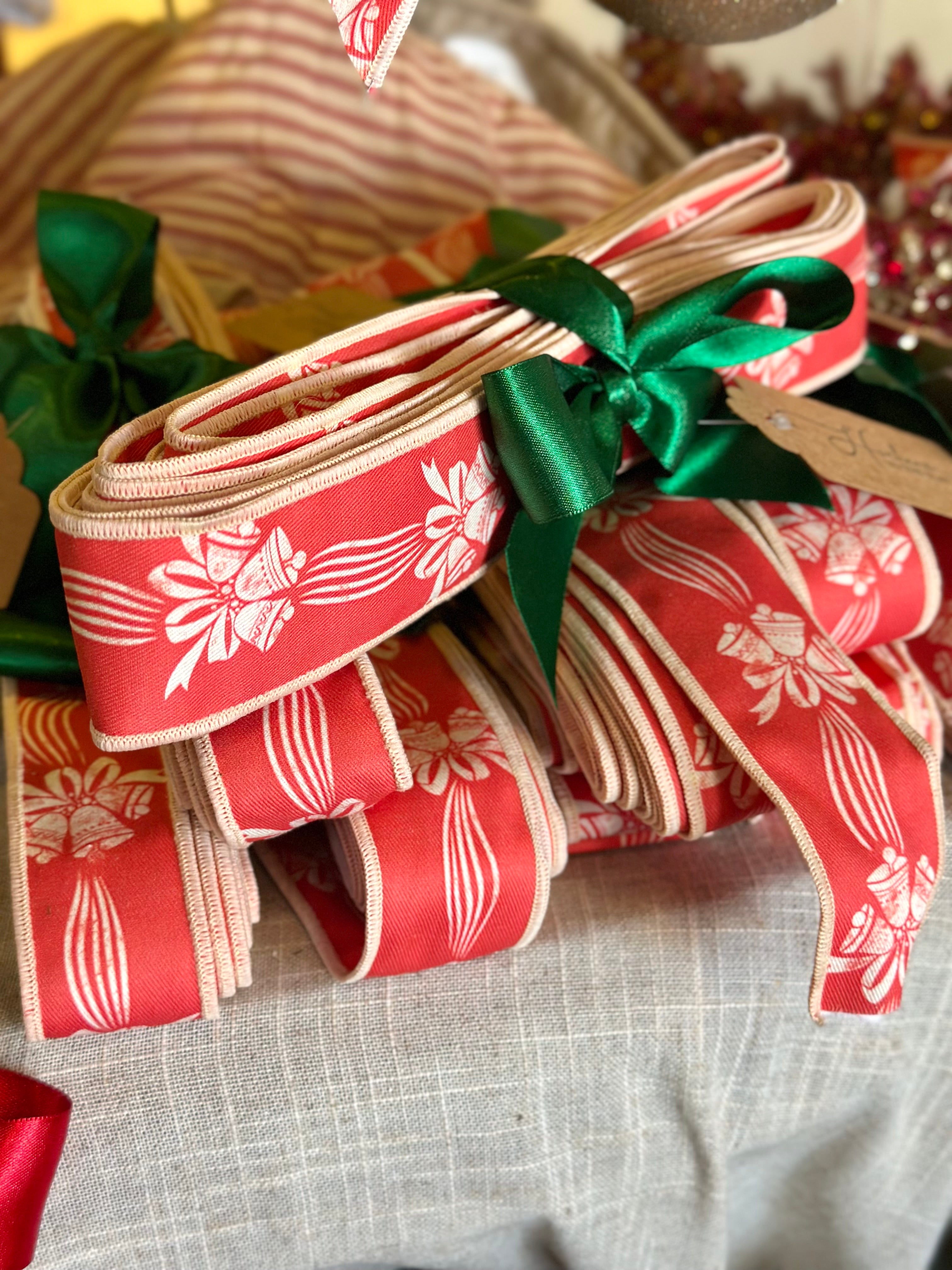 Vintage Red Bells & Bows