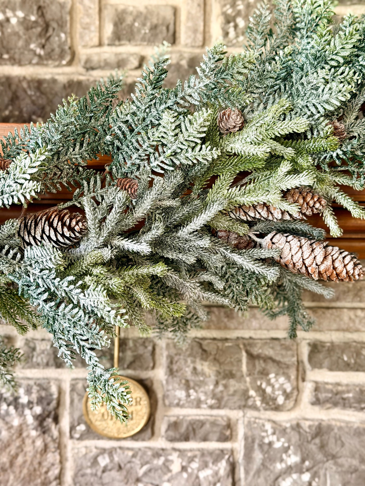 Mini New England Spruce w/ Snowy Pine Garland