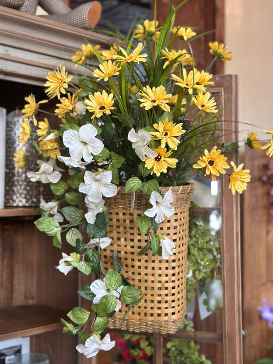 Yellow Daisy Basket