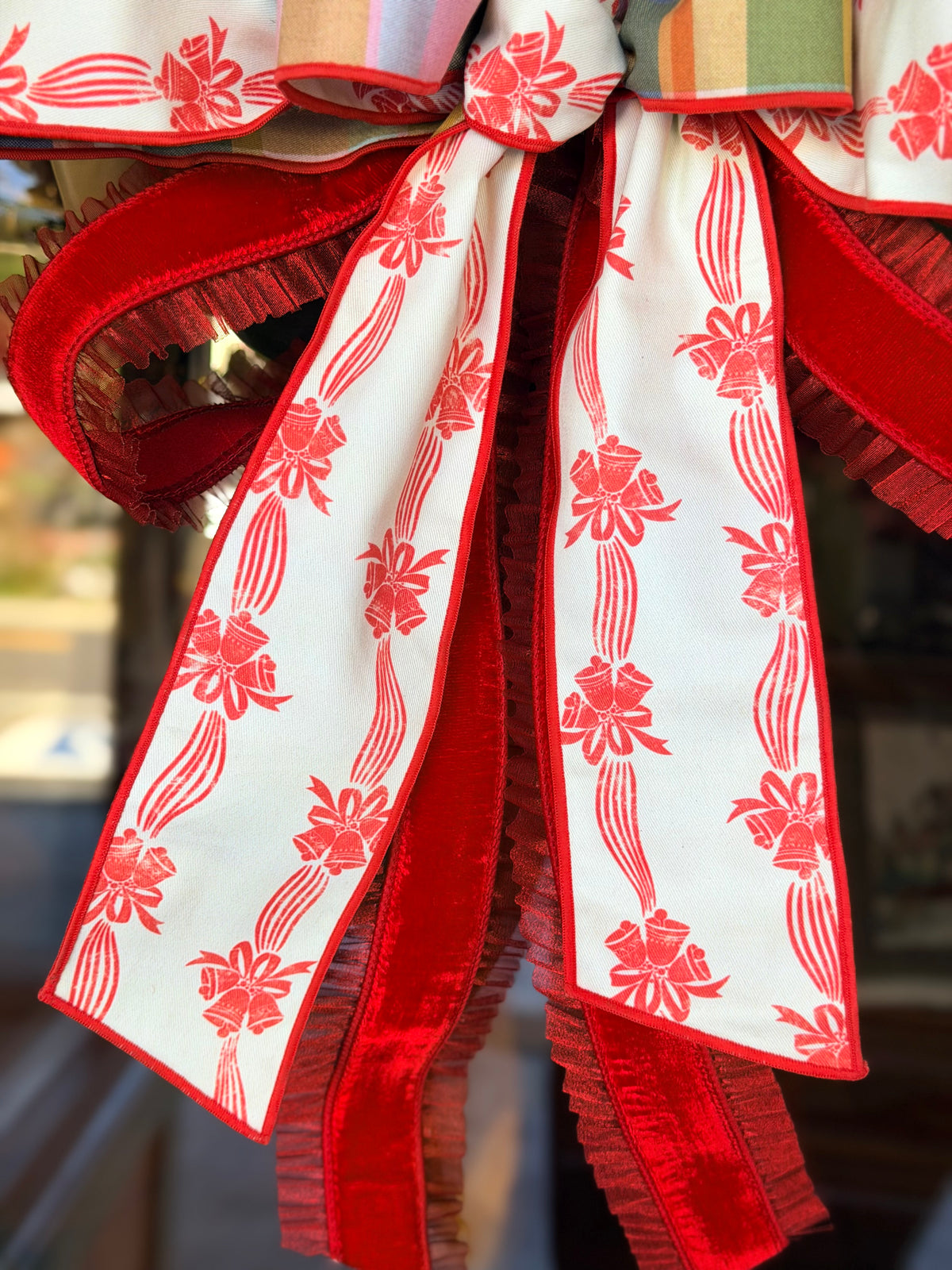 Deck the Halls & Red Ruffles Bow