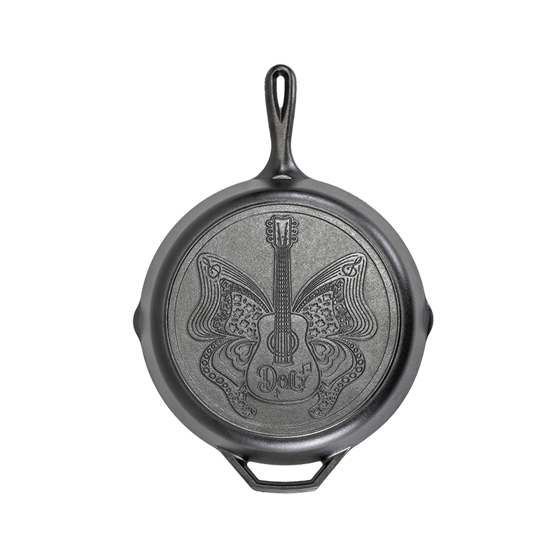 12 Inch Love is Like a Butterfly Dolly Parton Skillet