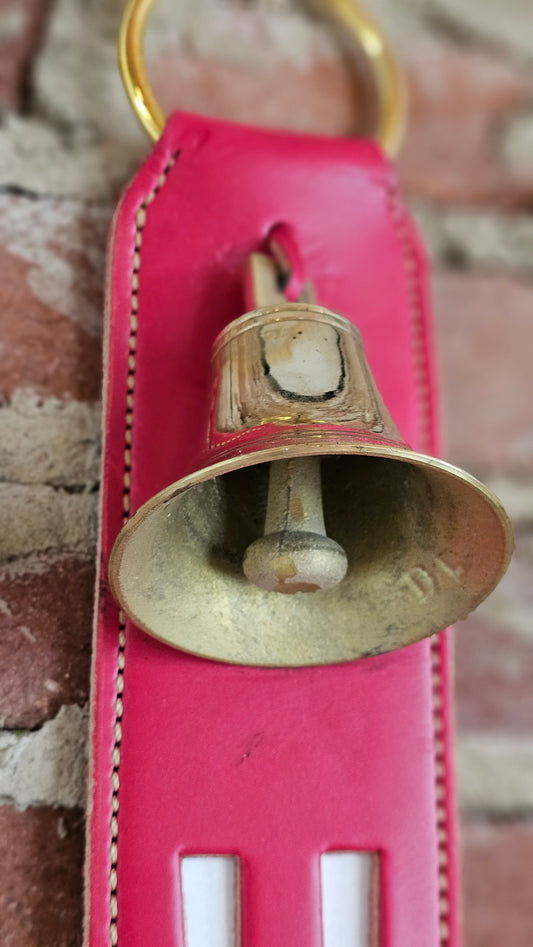 1 Solid Brass 'Lancaster' Bell on USA Leather Doorchime