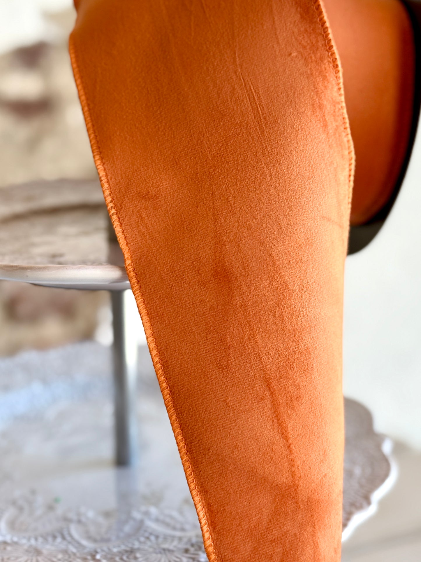 4” Velvet Taffeta Back, Sienna