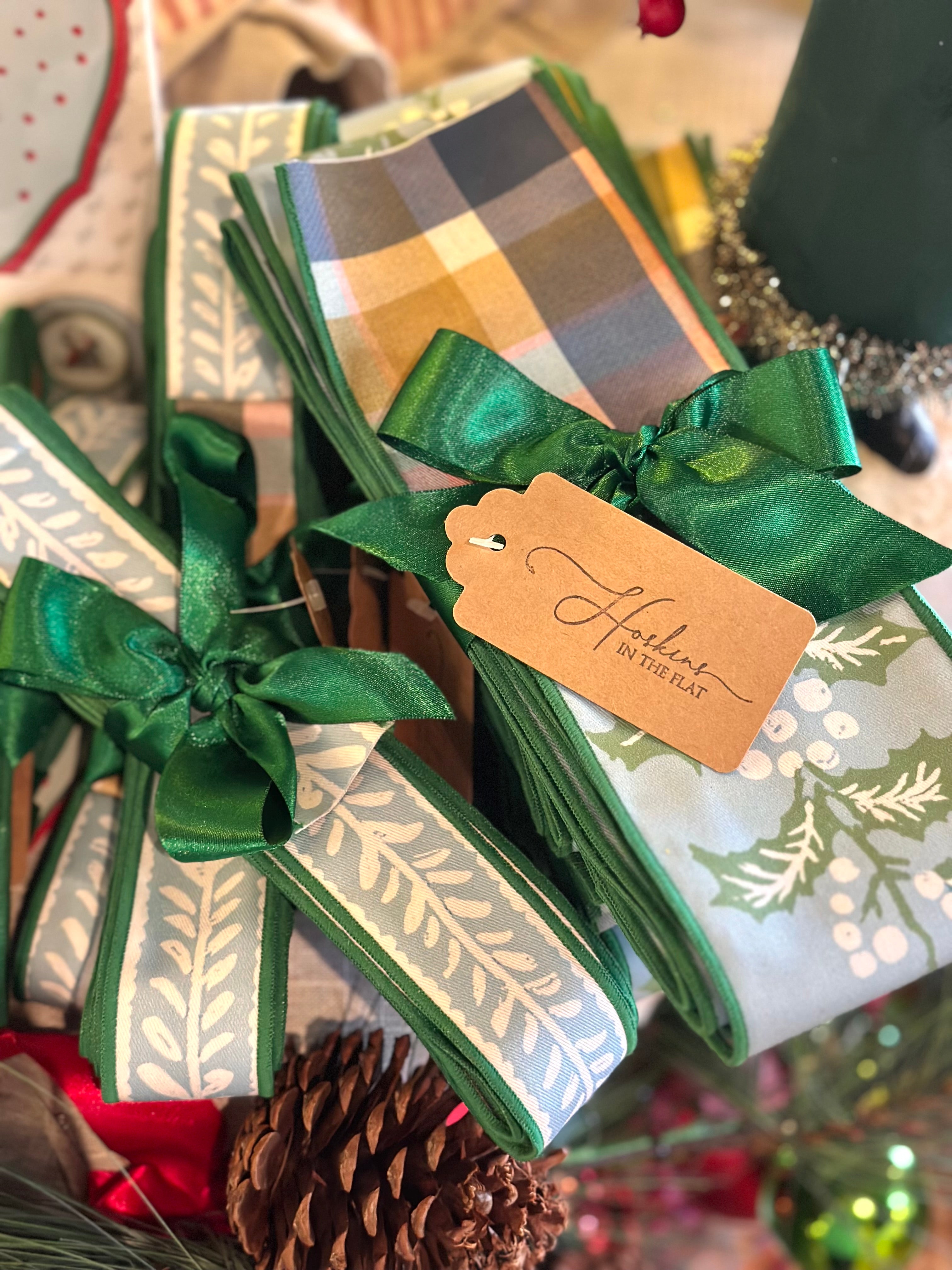Blues & Holly Plaid 1” Ribbon