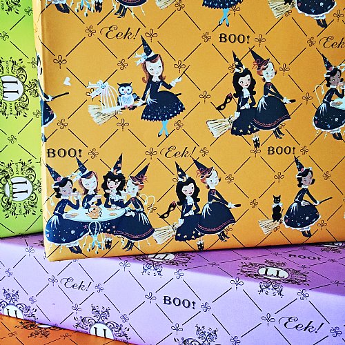 Halloween Witches Gift Wrap Sheets