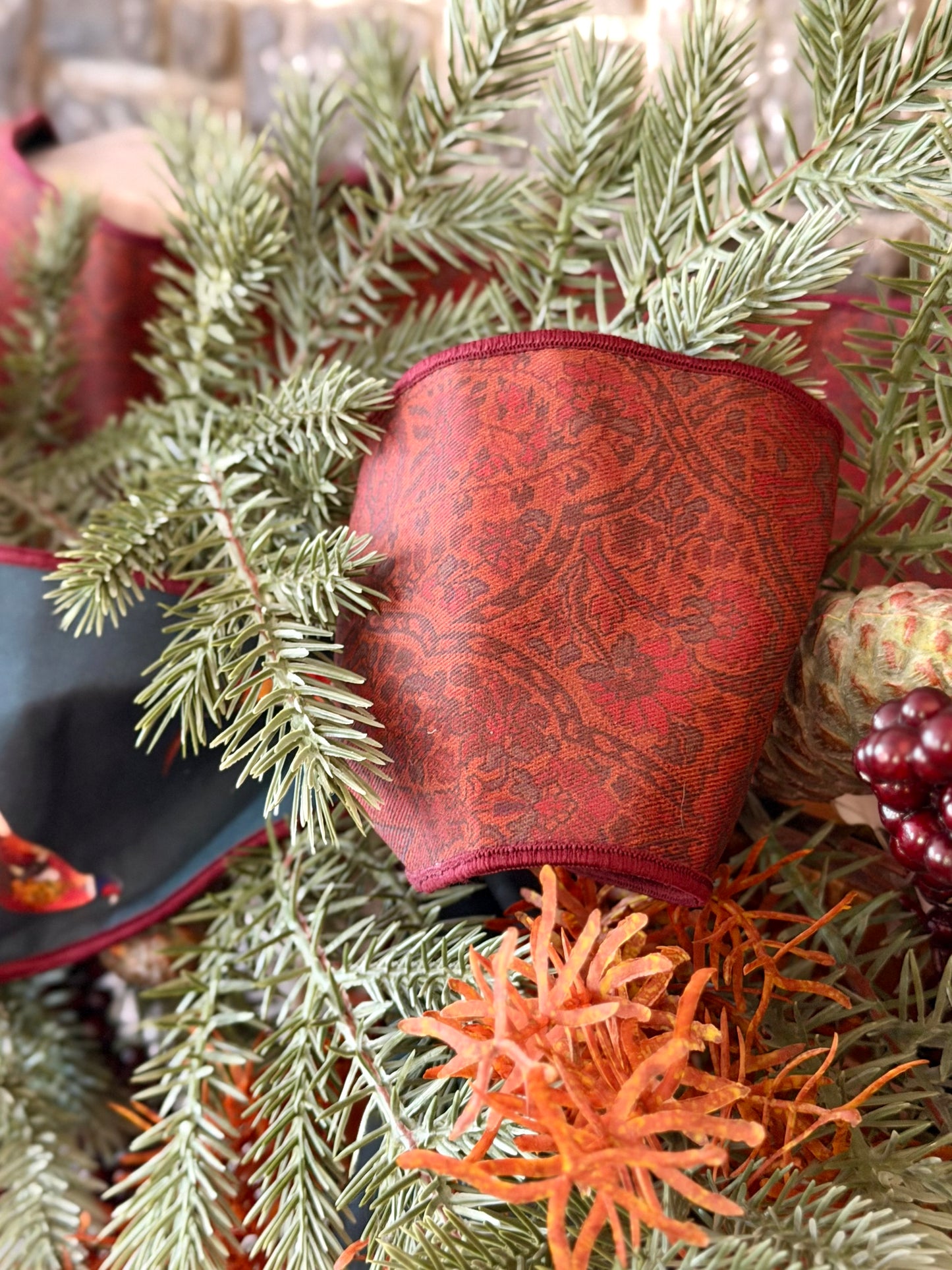 Pheasants & Classic Paisley Ribbon or Bow