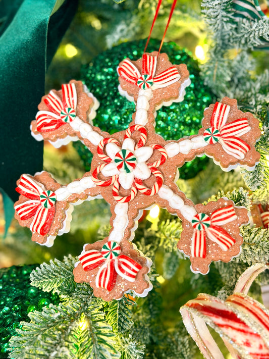 8.5" CLAYDOUGH CANDY SNOWFLAKE ORNAMENT