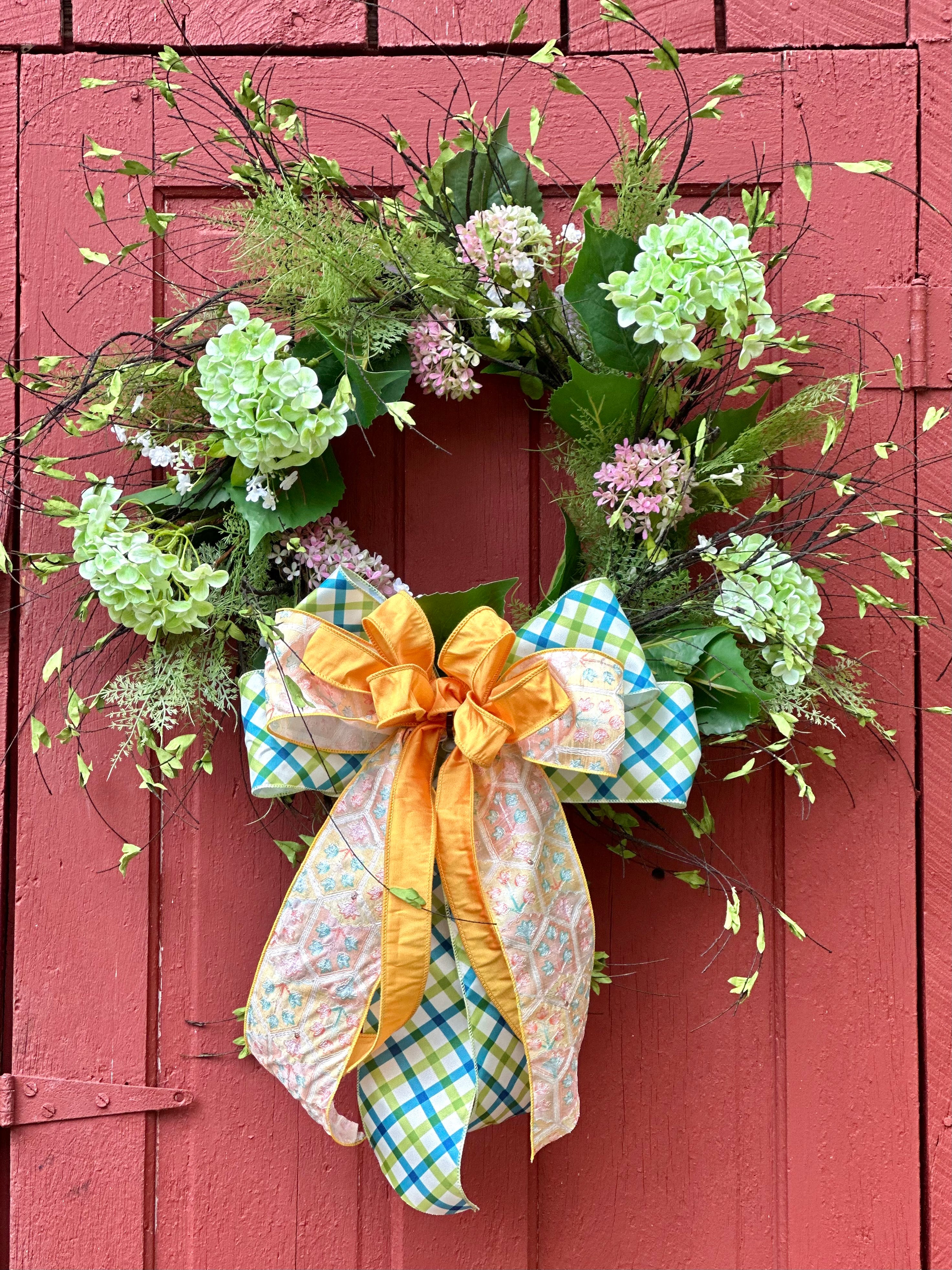 Pink Hydrangea Wreath