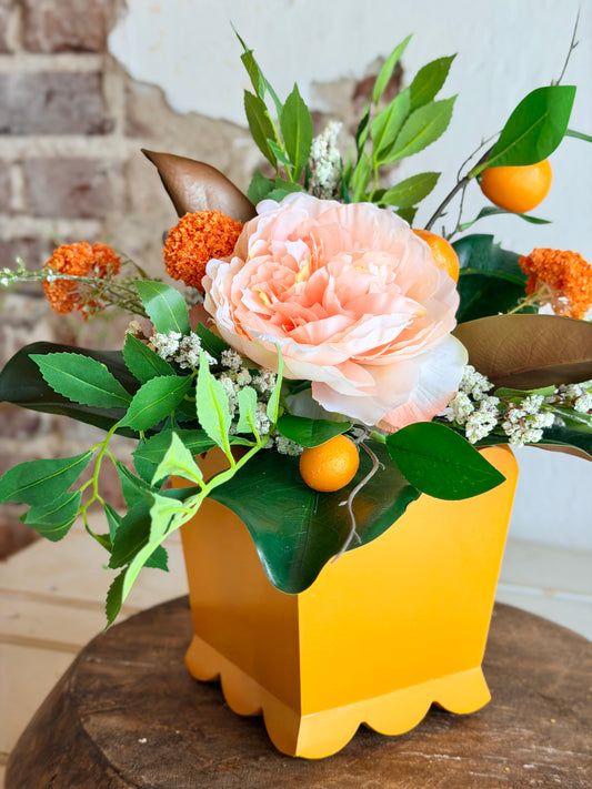 Orange and Peony Arrangement ~ Medium