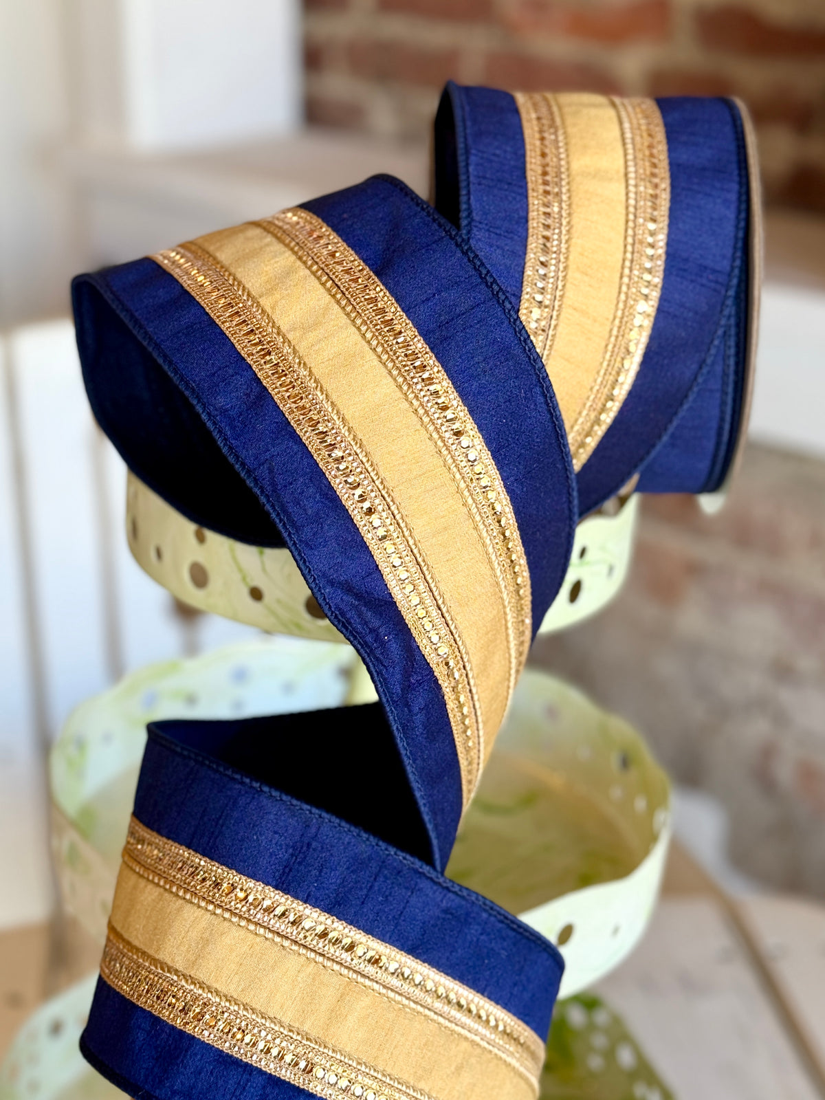 4” Twinkle Borders - Navy Blue, SOLD BY THE YARD