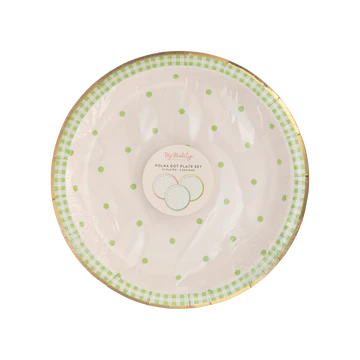 Spring Polka Dot Paper Plate Set