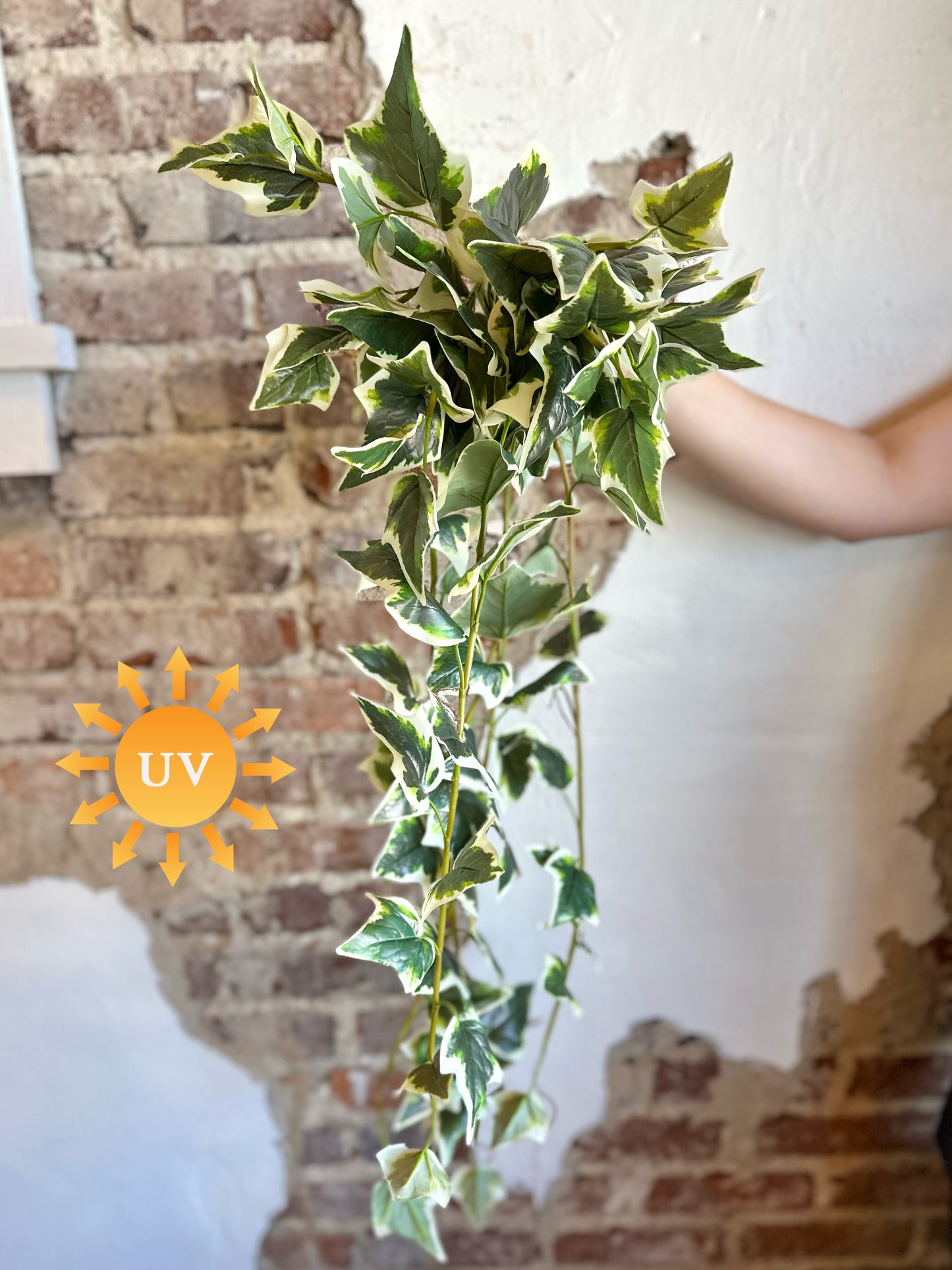 42" UV Natural Touch Garden Ivy Hanging Bush