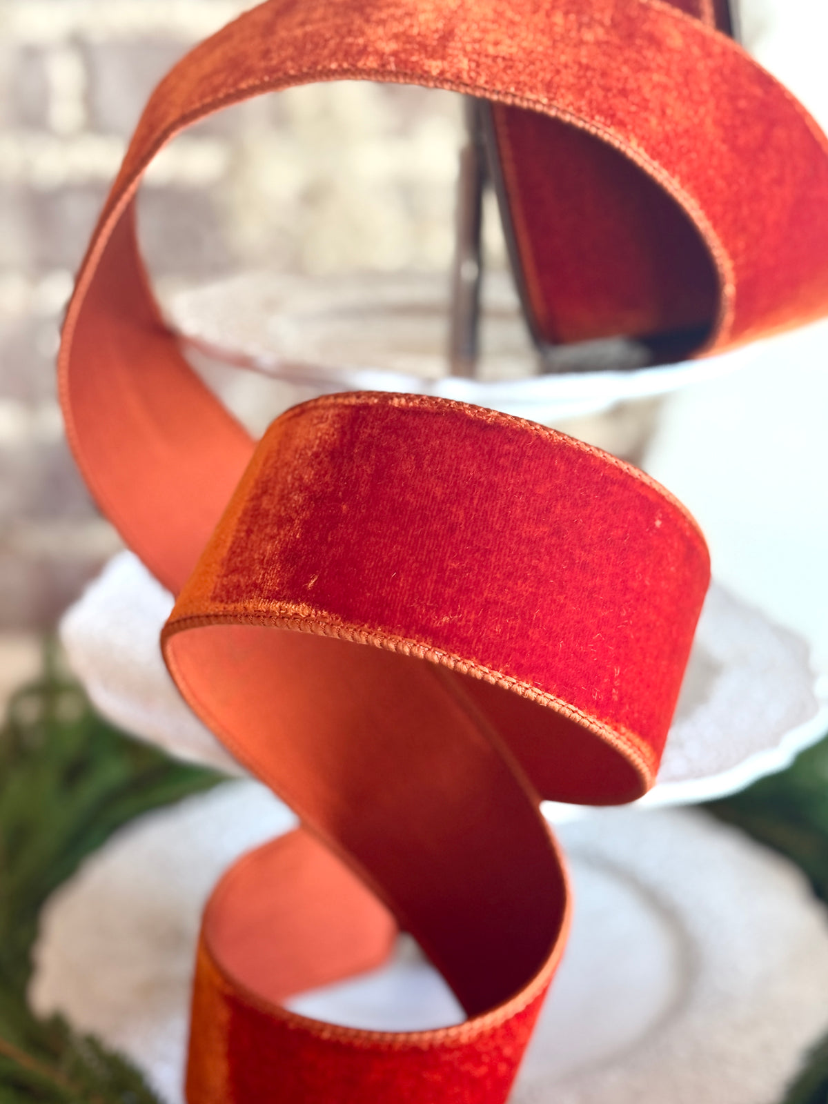 2.5" Cinnamon Velvet Ribbon -SOLD BY THE YARD