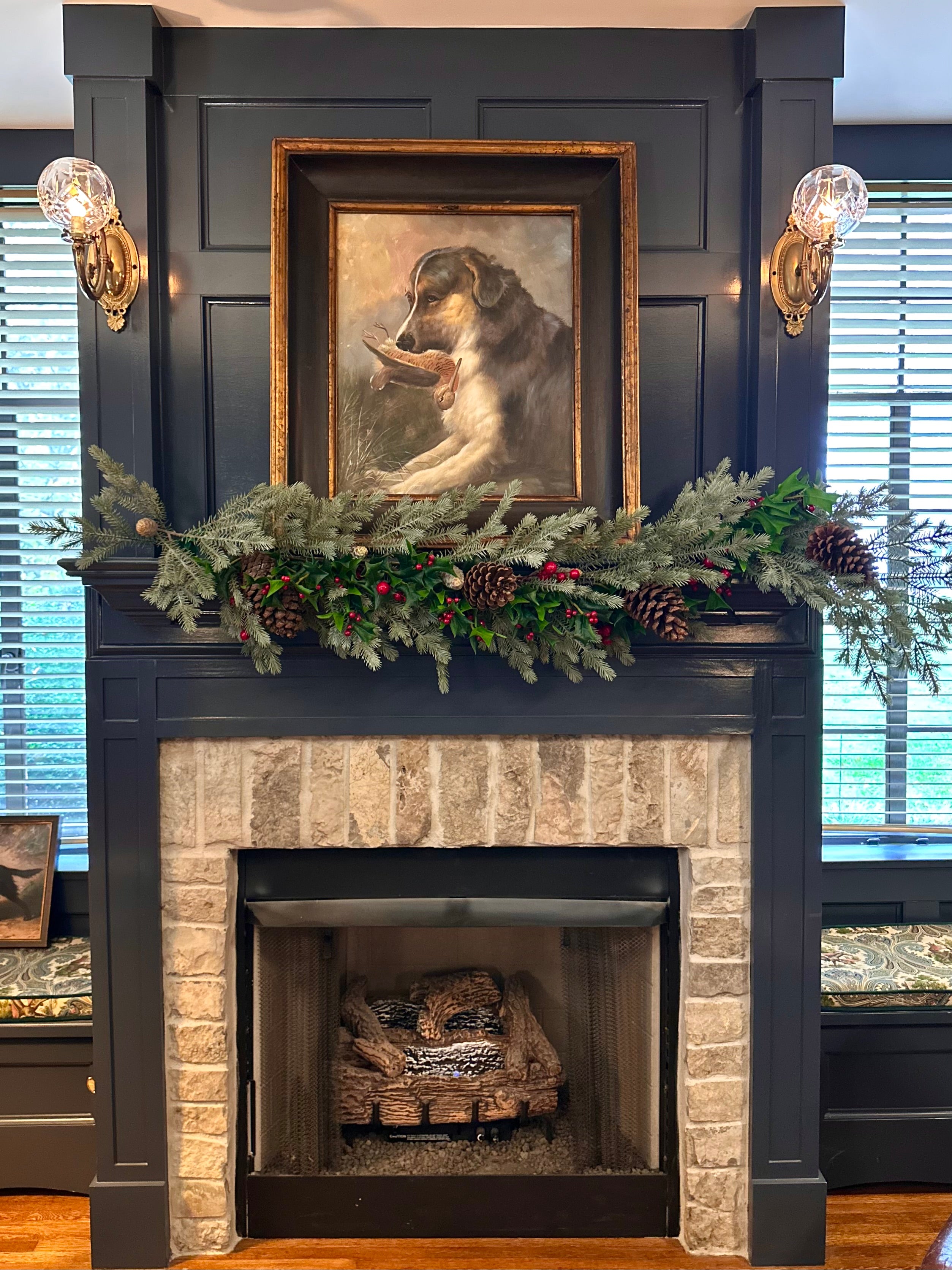 Wild Forest Spruce Holly and Pinecones Garland