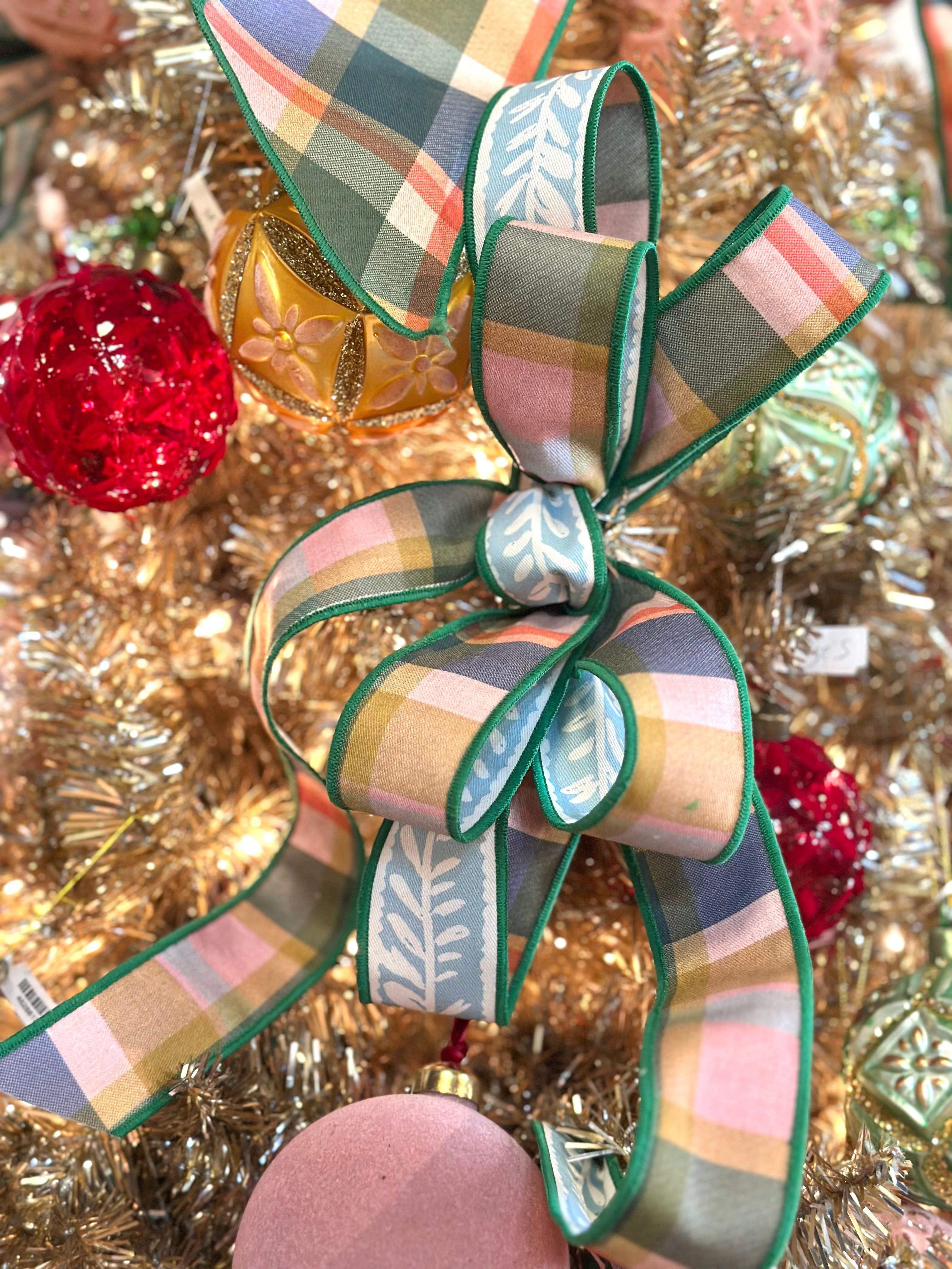Blues & Holly Plaid 1” Ribbon