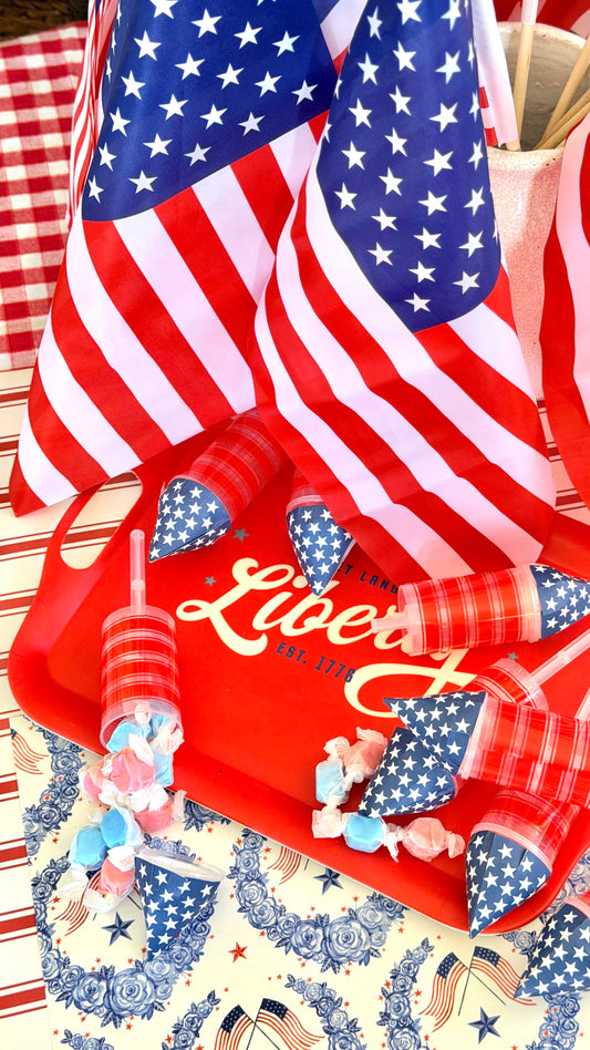 Sweet Land of Liberty Bamboo Tray