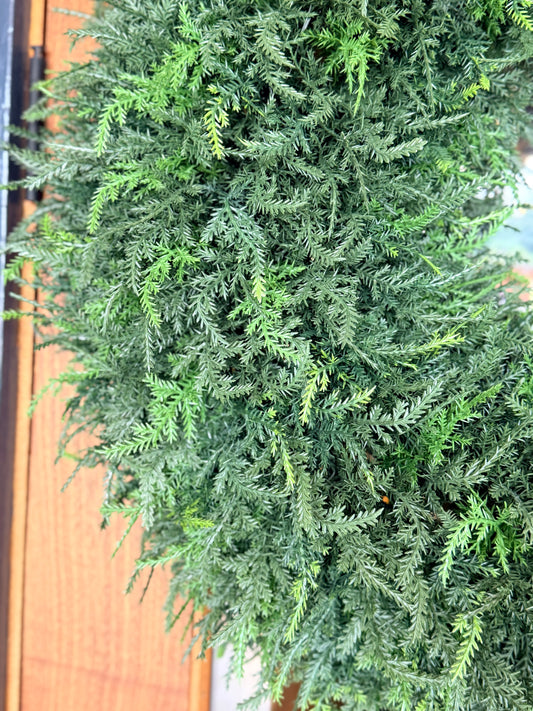 24" UV TWO TONE PE NATURAL CEDAR WREATH