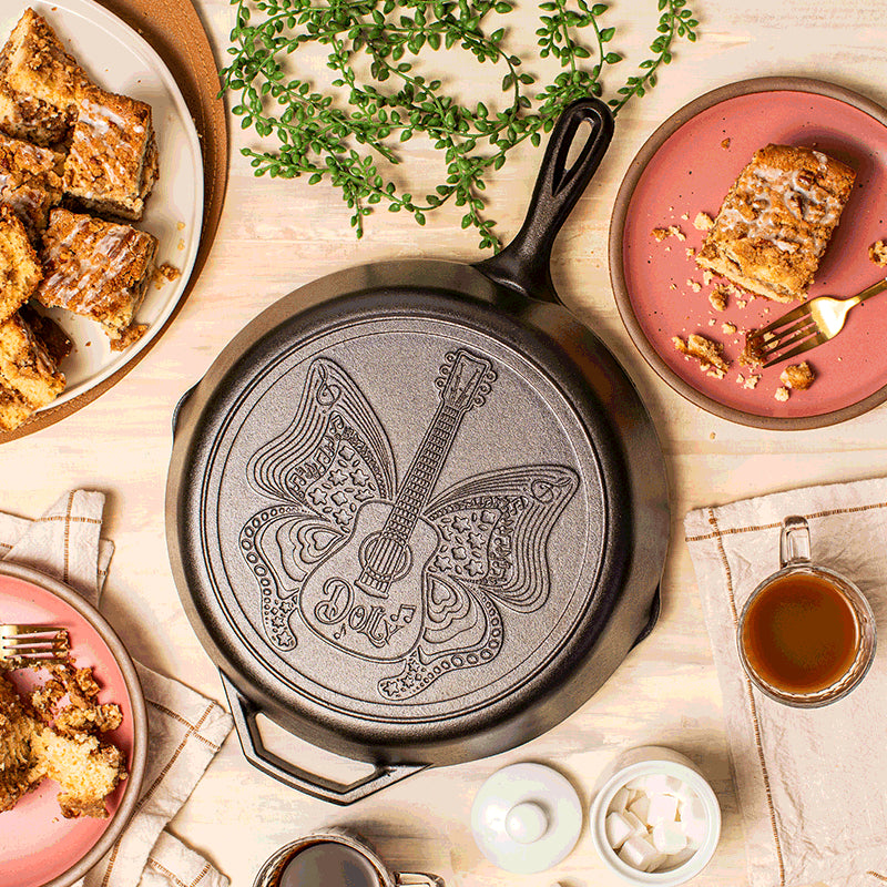 12 Inch Love is Like a Butterfly Dolly Parton Skillet