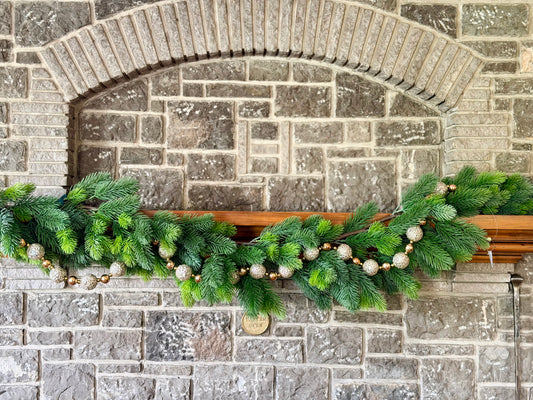 6' Glittered Ball Garland