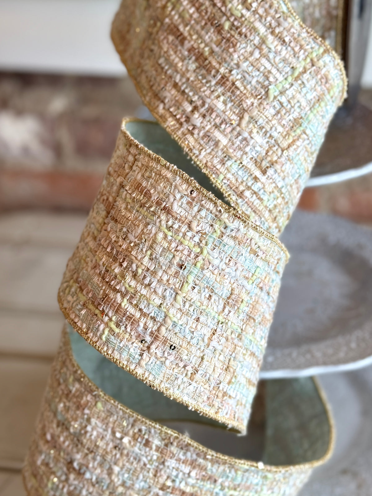 4" SWEETHEART TWEED- LIGHT BLUE -SOLD BY THE YARD