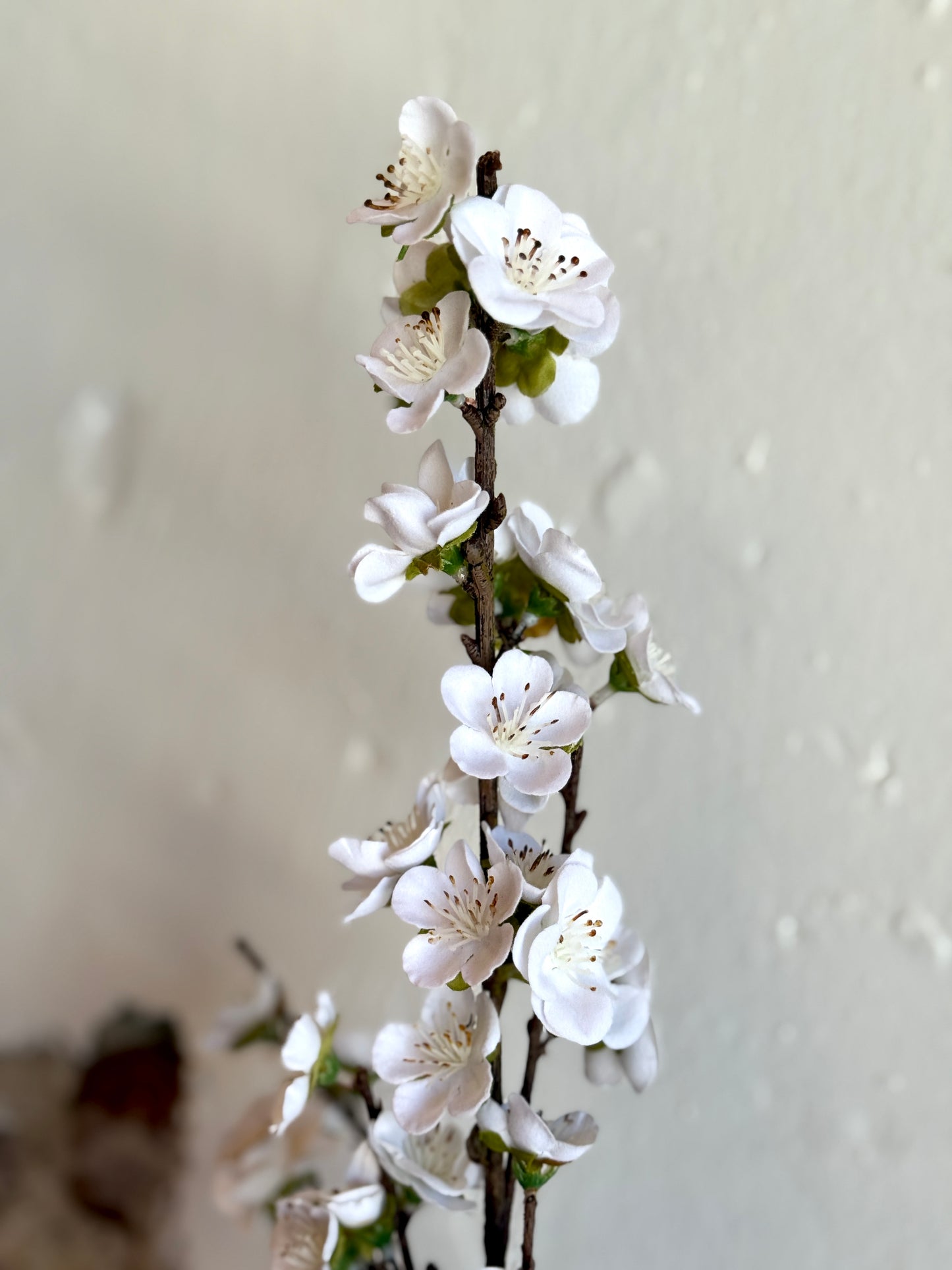 36" WHITE VELVET CHERRY BLOSSOM SPRAY