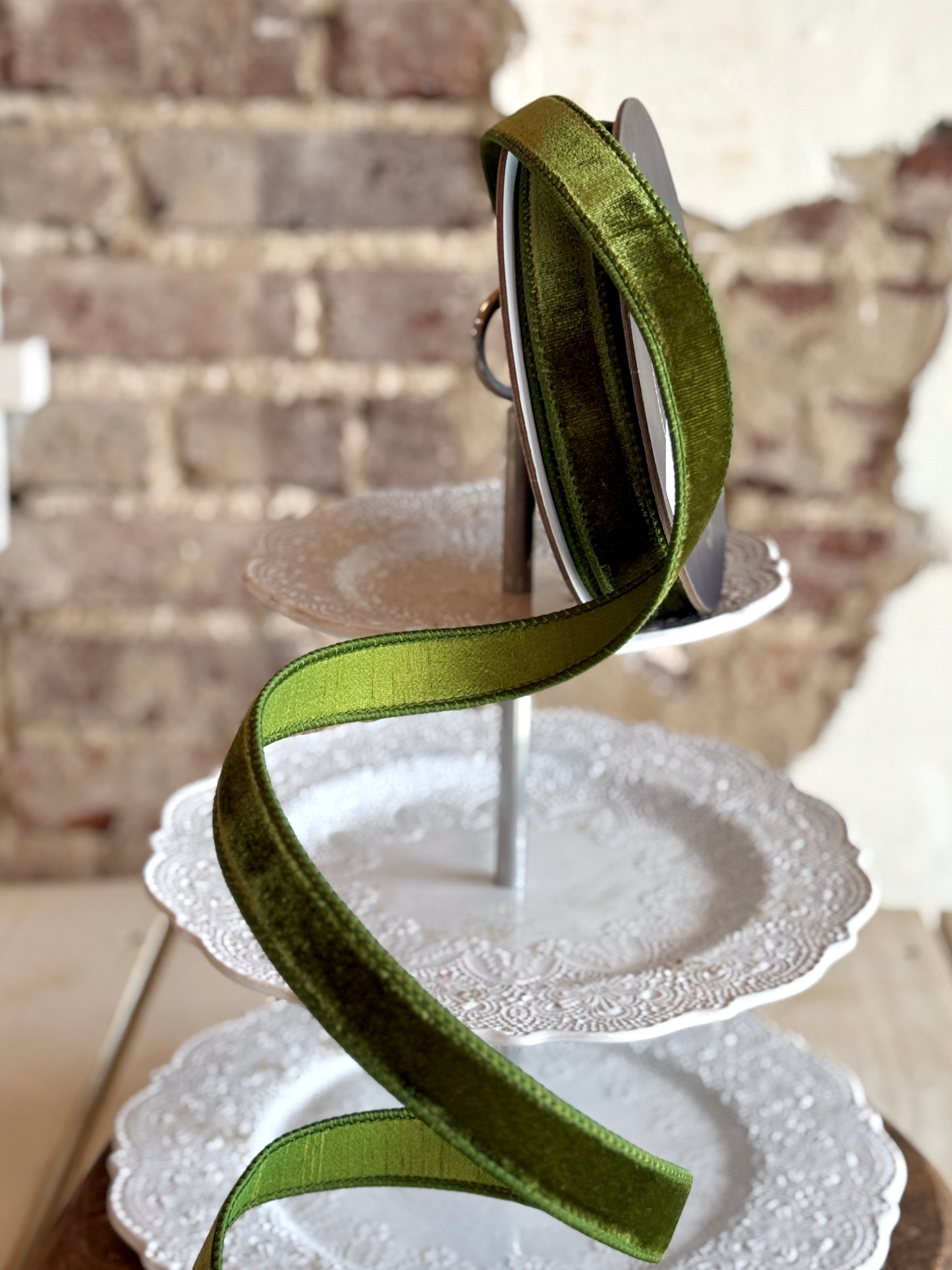 1" Forest Green Velvet - Sold by the yard