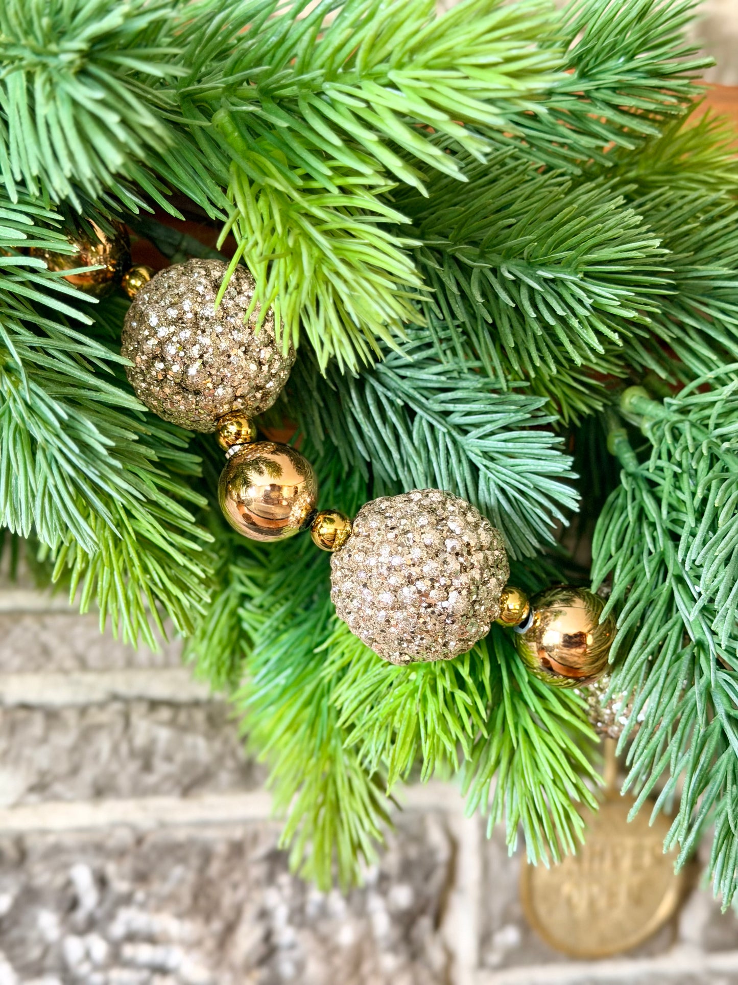 6' Glittered Ball Garland