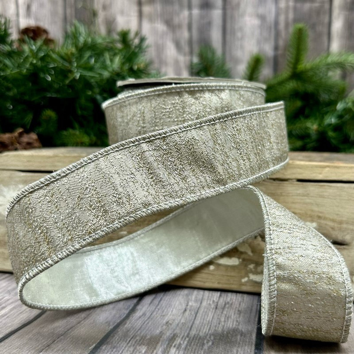 1.5" Iced Metallic Ribbon