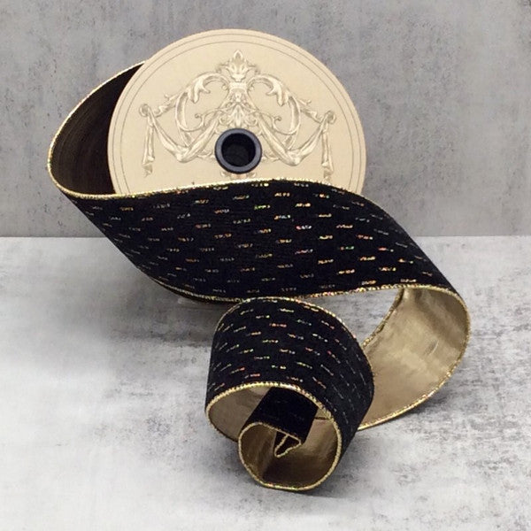 2.5" Velvet Gold Modern Lines, Black