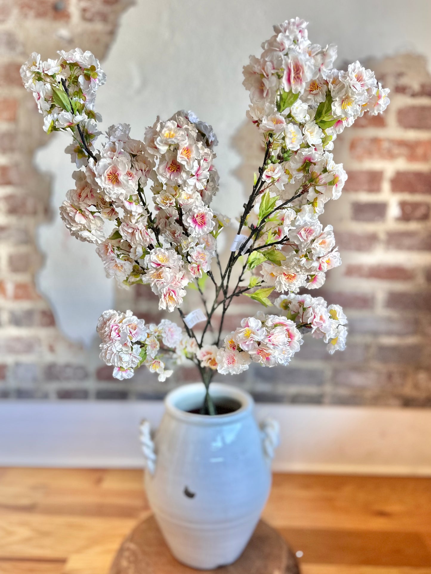 36” CHERRY BLOSSOM SPRAY-CREAM/CERISE