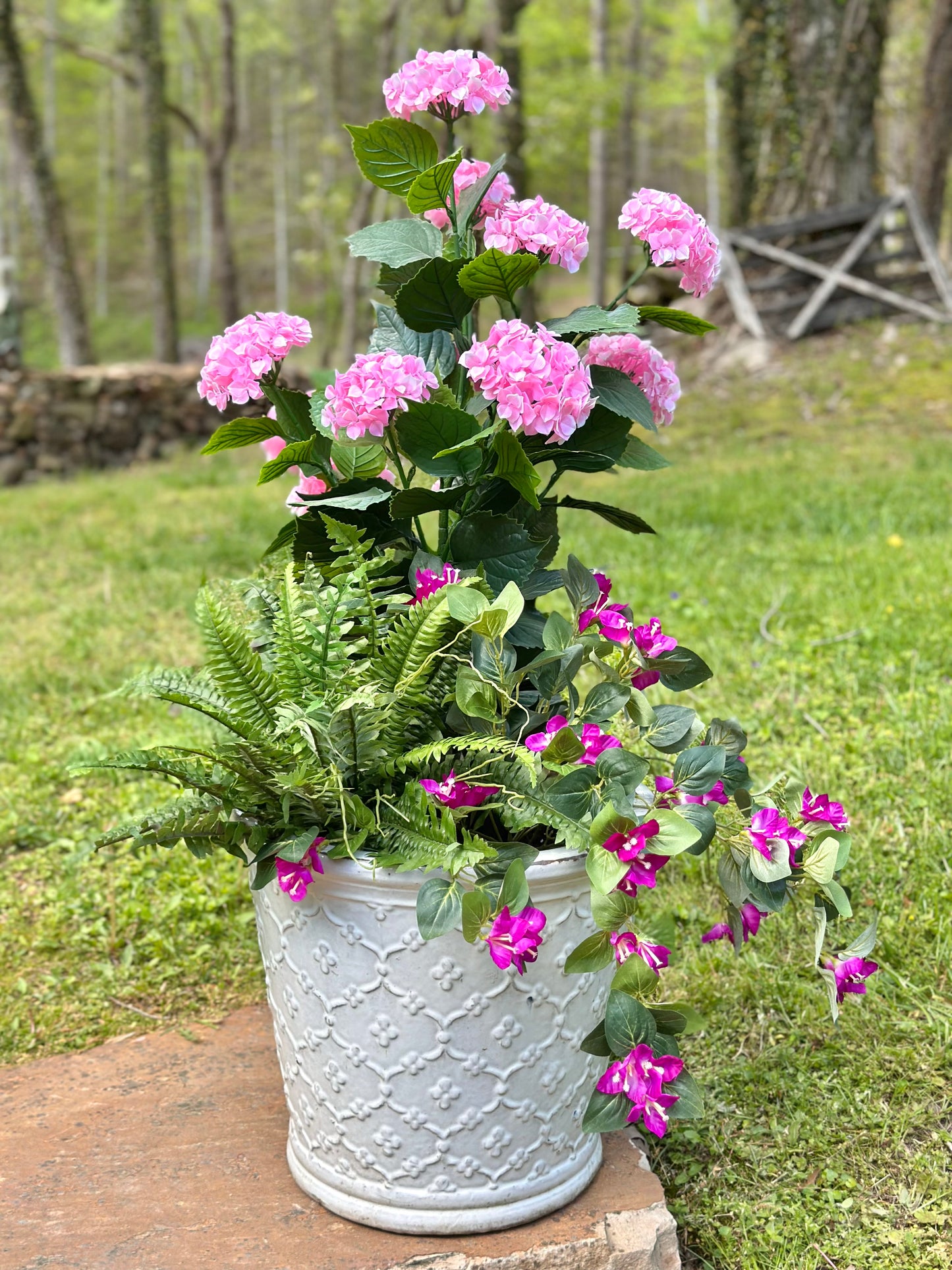 25" UV-Rated Hanging Bougainvillea Plant