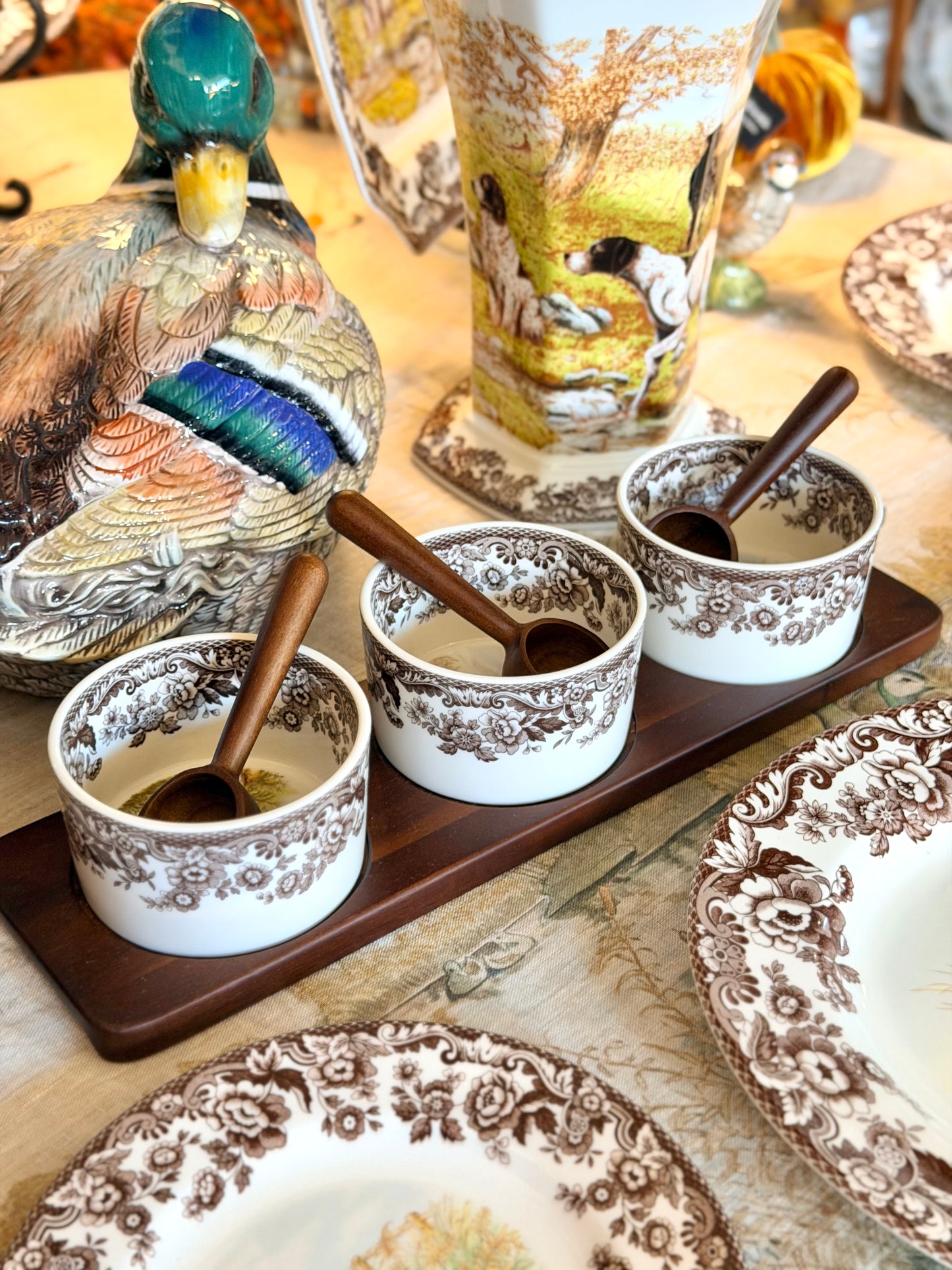Spode Woodland 7 Piece Condiment Set