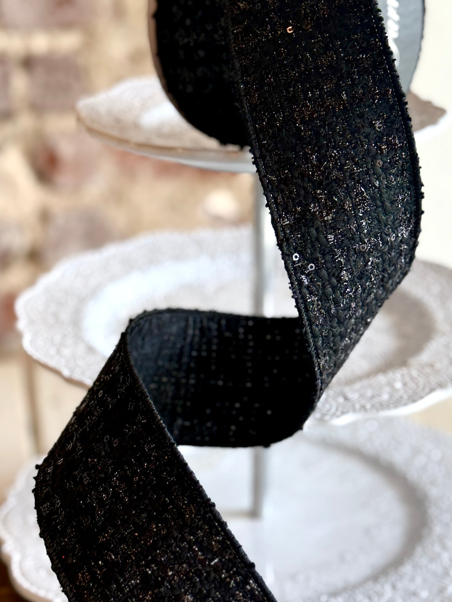 2.5" WINTER TWEED RIBBON- SOLD BY THE YARD