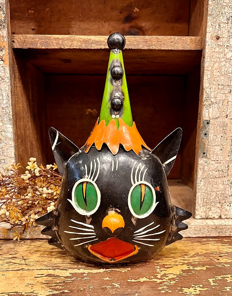 Black Cat With Clown Hat
