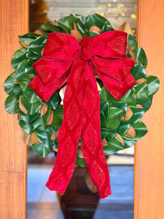 Red Laurel Tapestry Bow