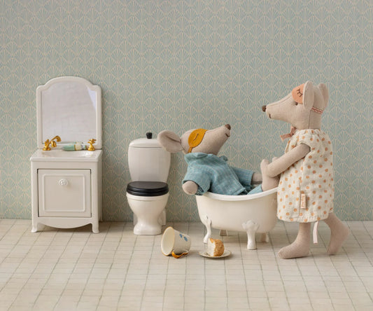 Maileg Sink dresser, Mouse - Off white