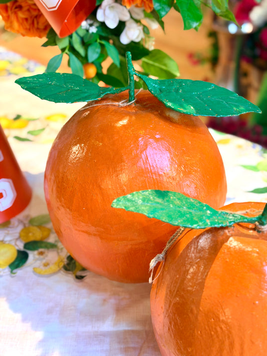 Paper Mache Orange (Size Options)
