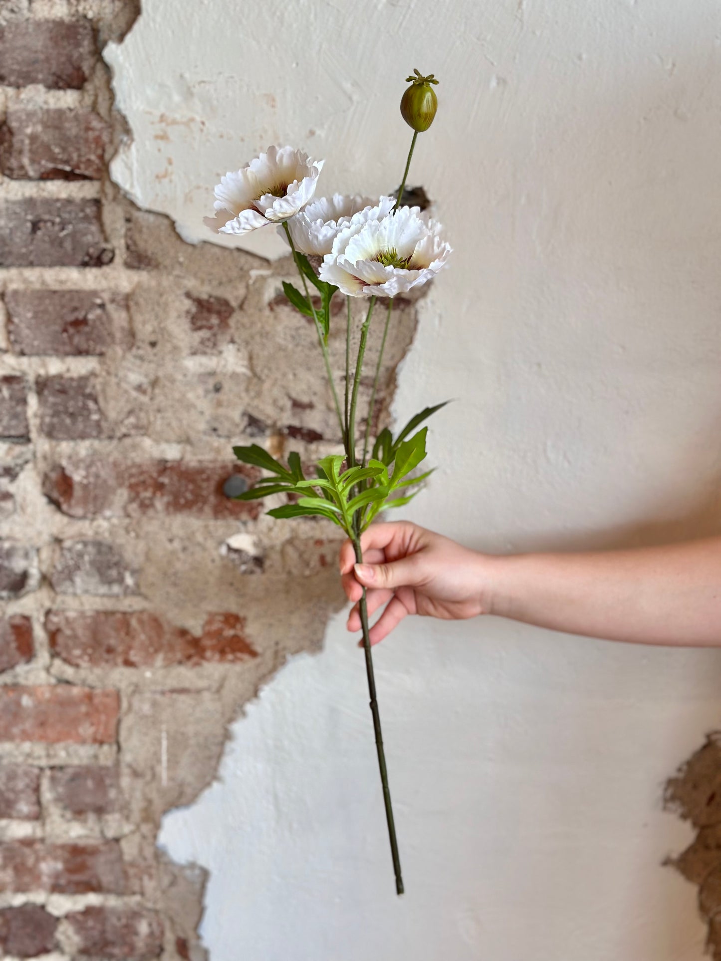 27" Poppy Spray