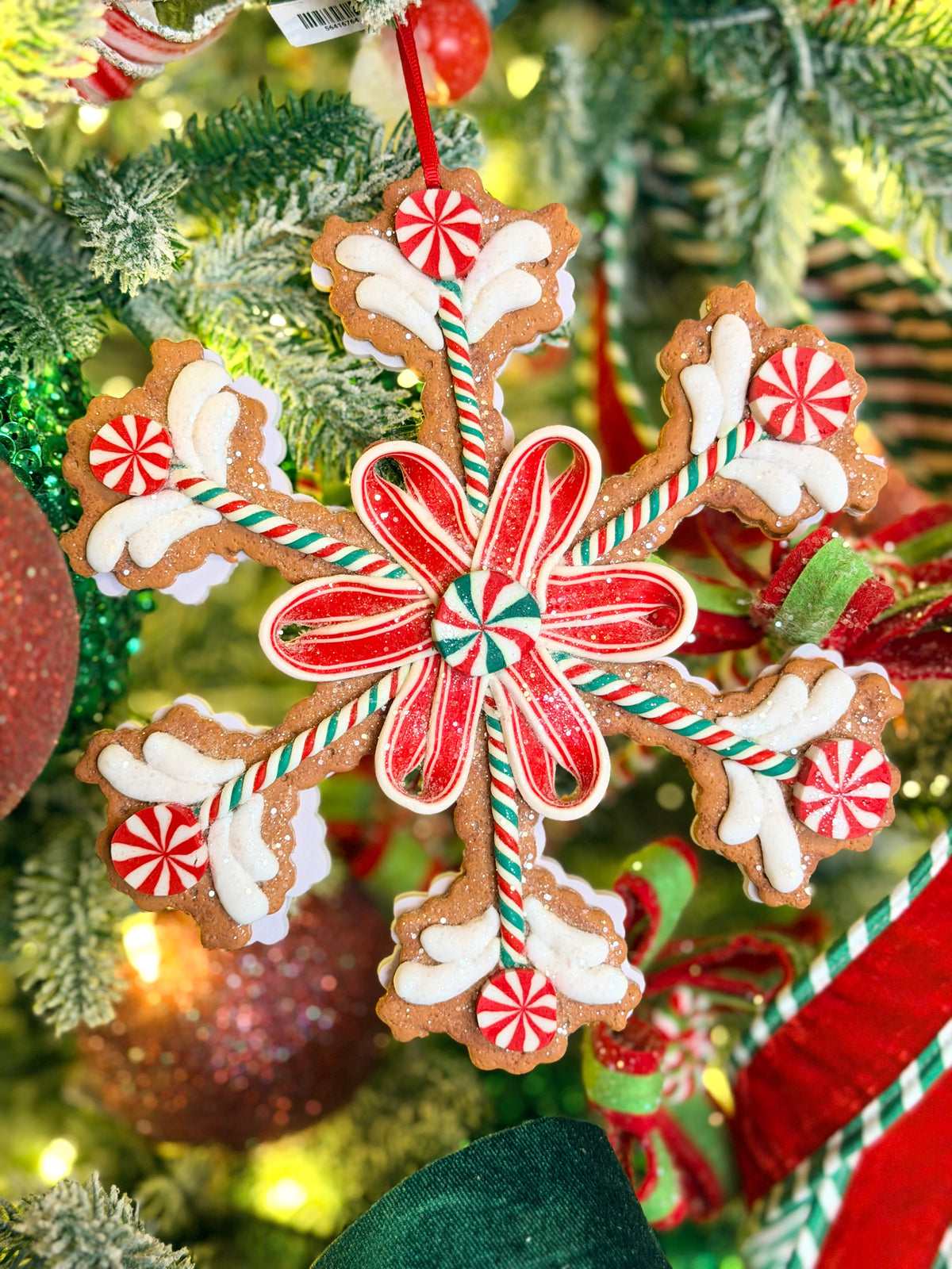 8.5" CLAYDOUGH CANDY SNOWFLAKE ORNAMENT