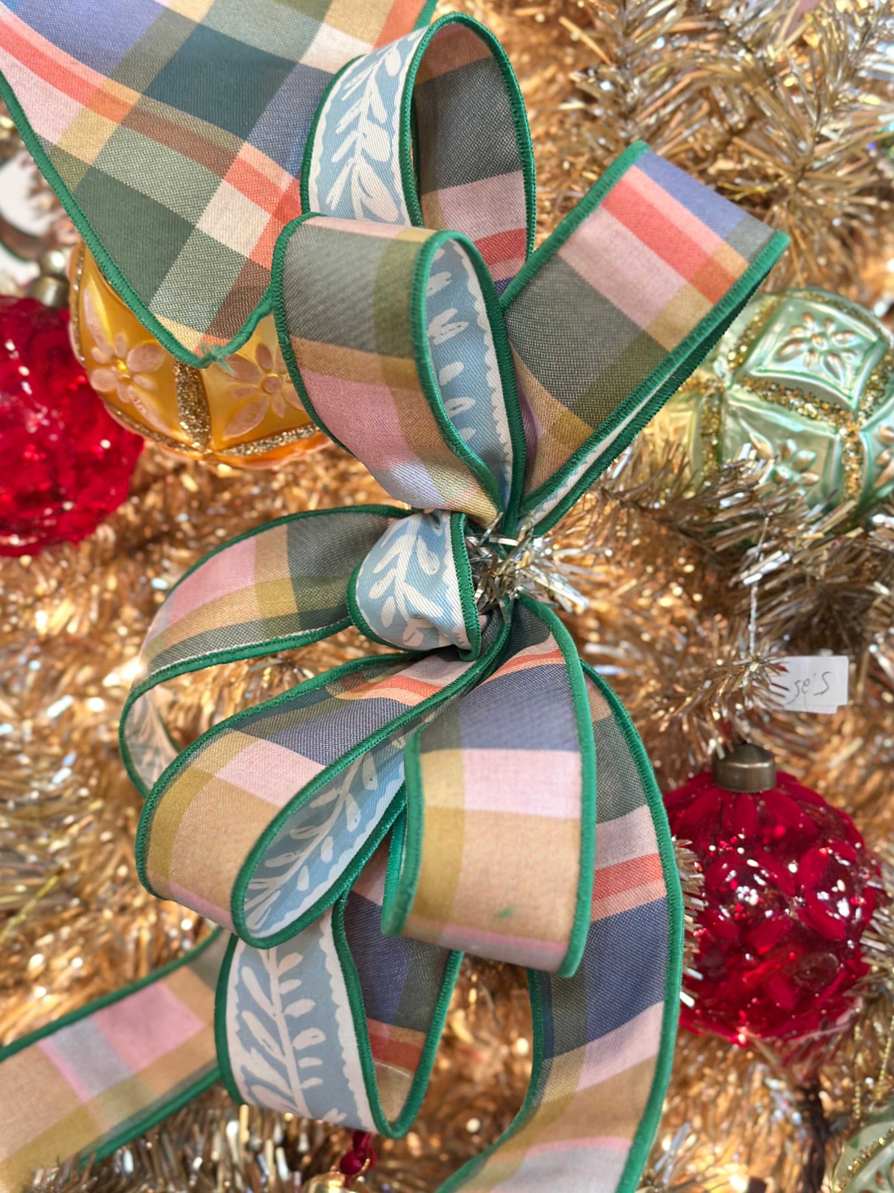 Blues & Holly Plaid 1” Ribbon