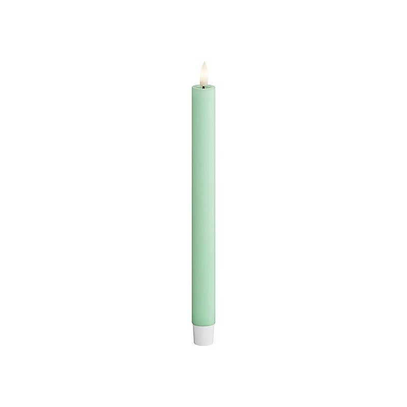 9.6-inch LED Dinner Candles in Mint - set of 2