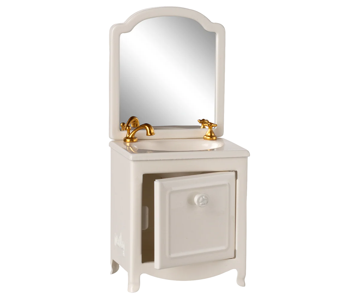 Maileg Sink dresser, Mouse - Off white