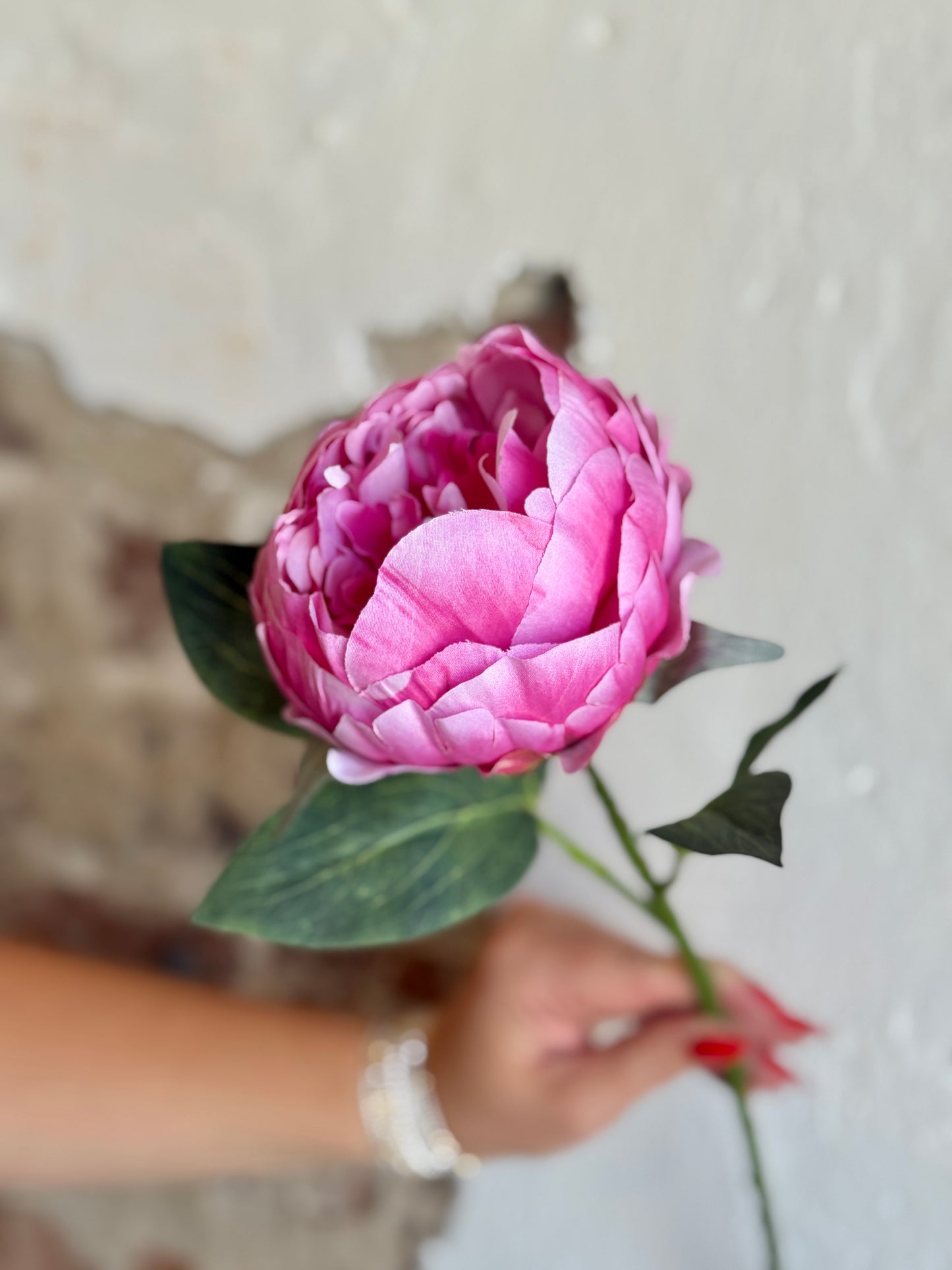 21" LOVELY PEONY STEM