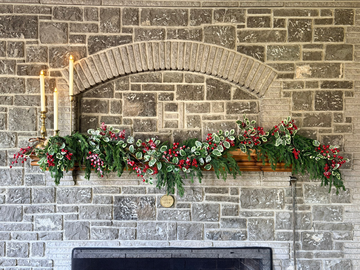 Holly Berry & Fir Garland