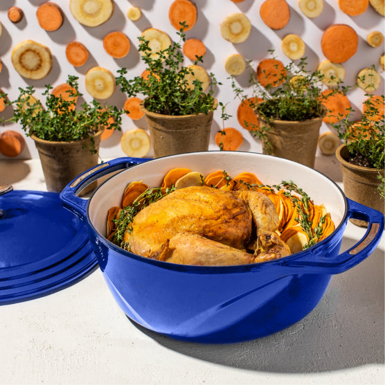 USA Enamel™ 7.5 Qt. Enameled Cast Iron Dutch Oven, Smooth Sailing