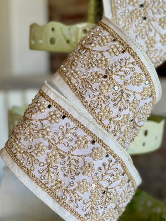 3.5” Heirloom Pearls - Ivory, SOLD BY THE YARD