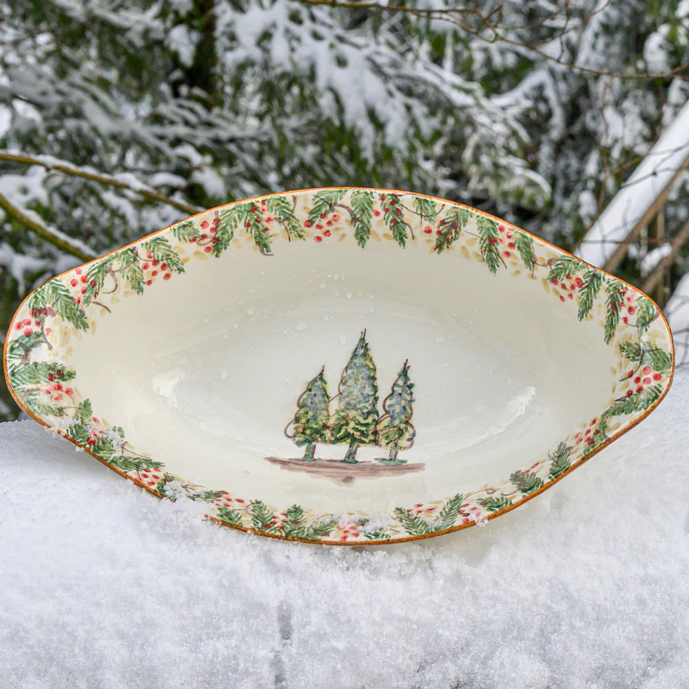 Arte Italica - Natale Oval Serving Bowl